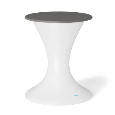 Ledge Lounger Autograph Umbrella Stand Ice Bin - Gray Lid, White Base